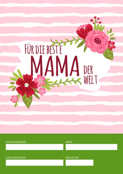 Mama ist die Beste | Gutschein bis 200 Euro
