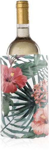 VacuVin| Kühlmanschette für Weinflaschen Florales Design