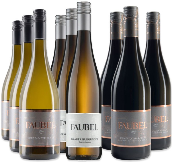 Faubel Weinpaket: Secco, Grauburgunder Tagein Tagaus und Cuvée L. Marcian