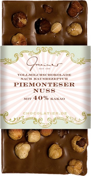 Gmeiner Chocolatier | Vollmilchschokolade Piemonteser Nuss